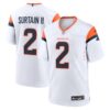 Men’s Denver Broncos #2 Pat Surtain II White 2024 Game Stitched Jersey