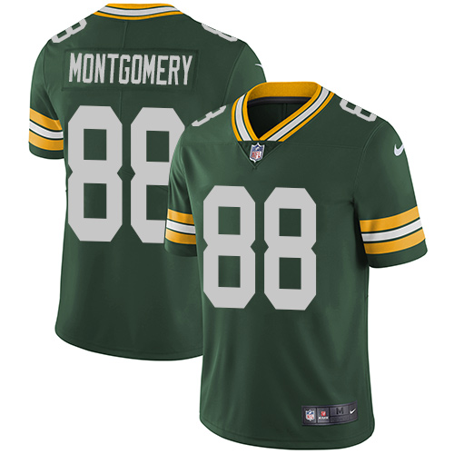 Nike Green Bay Packers #88 Ty Montgomery Green Team Color Men’s Stitched NFL Vapor Untouchable Limited Jersey