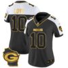 Women’s Packers Home Patch Gold Vapor Jersey – All Stitched – Alternate – Jordan Love