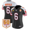 Women’s Tampa Bay Buccaneers Throwback 50th Season Patch Vapor Limited Jersey – All Stitched Black Alternate Baker Mayfield Jersey