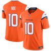 Men’s Denver Broncos #10 Bo Nix Orange 2024 F.U.S.E. Vapor Limited Football Stitched Jersey