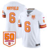 Tampa Bay Buccaneers ’76 Vapor Limited Jersey – All Stitched – White – Baker Mayfield – 6 Jersey