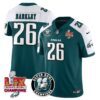 Philadelphia Eagles Super Bowl LIX Champions Jersey – All Stitched – Alternate Green – Saquon Barkley – 26 Jersey