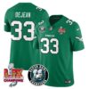 Philadelphia Eagles Super Bowl LIX Champions Jersey – All Stitched – Kelly Green – Cooper DeJean – 33 Jersey