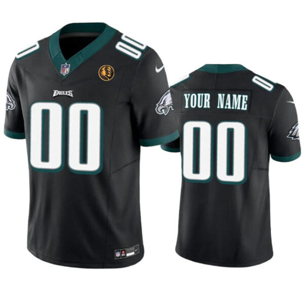 Philadelphia Eagles Active Player Custom Black 2023 FUSE With John Madden Jersey