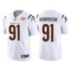 Men’s Cincinnati Bengals #91 Trey Hendrickson 2022 White Super Bowl LVI Vapor Limited Stitched Jersey