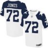 Men’s Dallas Cowboys #72 Ed Jones White Thanksgiving Retired Player NFL Nike Elite Jersey