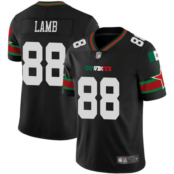 Men’s Dallas Cowboys #88 CeeDee Lamb Black Mexico Vapor Limited Stitched Football Jersey