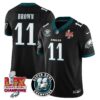 Philadelphia Eagles Super Bowl LIX Champions Jersey – All Stitched – Black – A. J. Brown – 11 Jersey