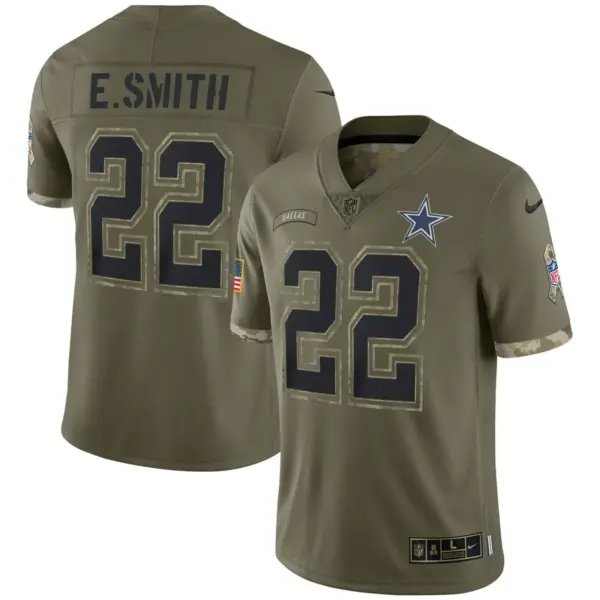 Men’s Emmitt Smith Dallas Cowboys Salute To Service Jersey All Stitched