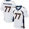 Men’s Denver Broncos #77 Karl Mecklenburg White Retired Player NFL Nike Elite Jersey