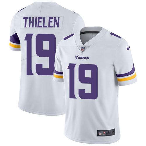 Nike Minnesota Vikings #19 Adam Thielen White Men’s Stitched NFL Vapor Untouchable Limited Jersey