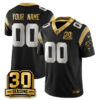 Custom Name/Gender Carolina Panthers 2024 Vapot Limited Jersey – 30th Season – All Stitched Men Black Gold Jersey