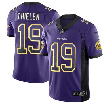 Nike Minnesota Vikings #19 Adam Thielen Purple Team Color Men’s Stitched NFL Limited Rush Drift Fashion Jersey