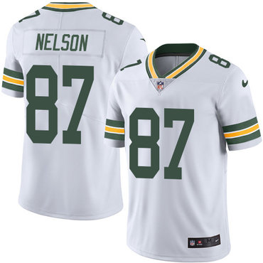 Nike Green Bay Packers #87 Jordy Nelson White Men’s Stitched NFL Vapor Untouchable Limited Jersey