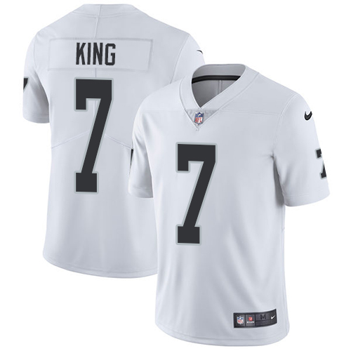 Nike Oakland Raiders #7 Marquette King White Men’s Stitched NFL Vapor Untouchable Limited Jersey