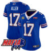Women’s Buffalo Bills 2024 Bills Mafia Patch Vapor Limited Jersey – All Stitched – Royal – Josh Allen Jersey