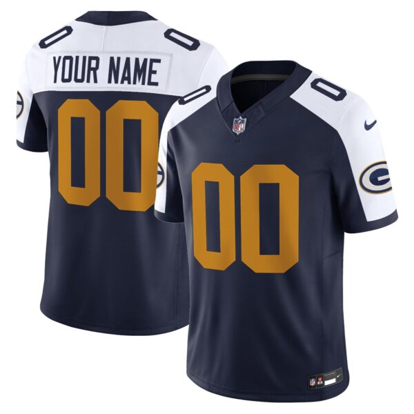 Green Bay Packers The 1923 Classic Vapor Limited Custom Jersey – All Stitched – Navy Alternate Jersey