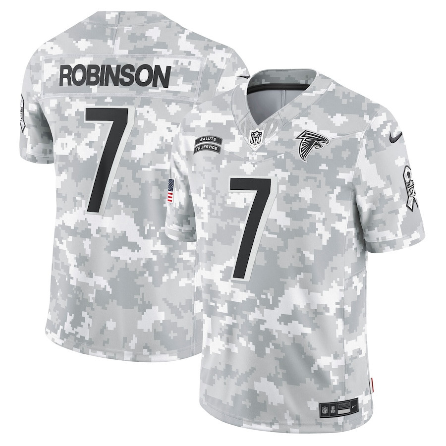 Bijan Robinson #7 Atlanta Falcons 2024 Salute to Service Limited Jersey – Men’s – National Football League 2024
