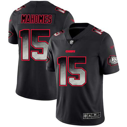 Nike Chiefs #15 Patrick Mahomes Black Men’s Stitched NFL Vapor Untouchable Limited Smoke Fashion Jersey