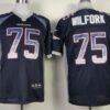 Nike New England Patriots #75 Vince Wilfork Drift Fashion Blue Elite Jersey