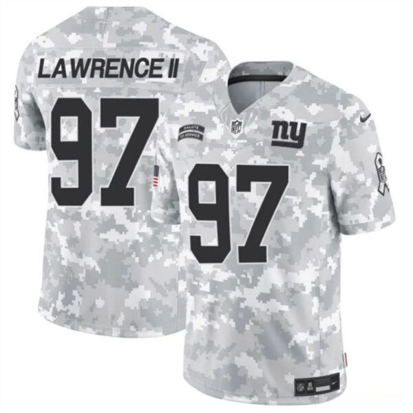 New York Giants #97 Dexter Lawrence II 2024 FUSE Arctic Camo Salute To Service Limited Football Stitched Jersey