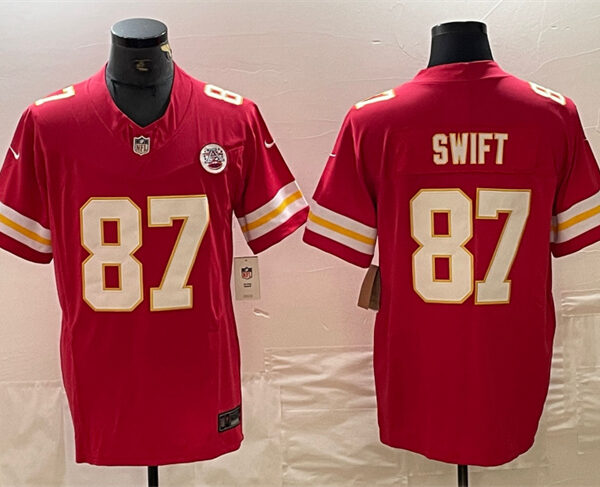 Men’s Kansas City Chiefs #87 Taylor Swift Red F.U.S.E. Vapor Untouchable Limited Football Stitched Jersey