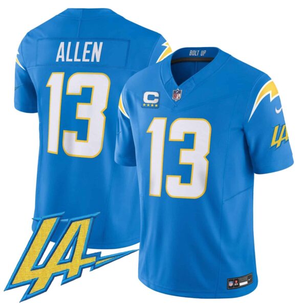 Men’s Chargers Vapor Limited Jersey V2 – All Stitched – Powder Blue – Keenan Allen