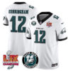 Philadelphia Eagles Super Bowl LIX Champions Jersey – All Stitched – White – Randall Cunningham – 12 Jersey