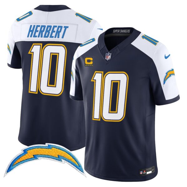 Los Angeles Chargers 2025 Alternate Charger Power Vapor Limited Jersey – All Stitched – Navy Alternate – Justin Herbert Jersey