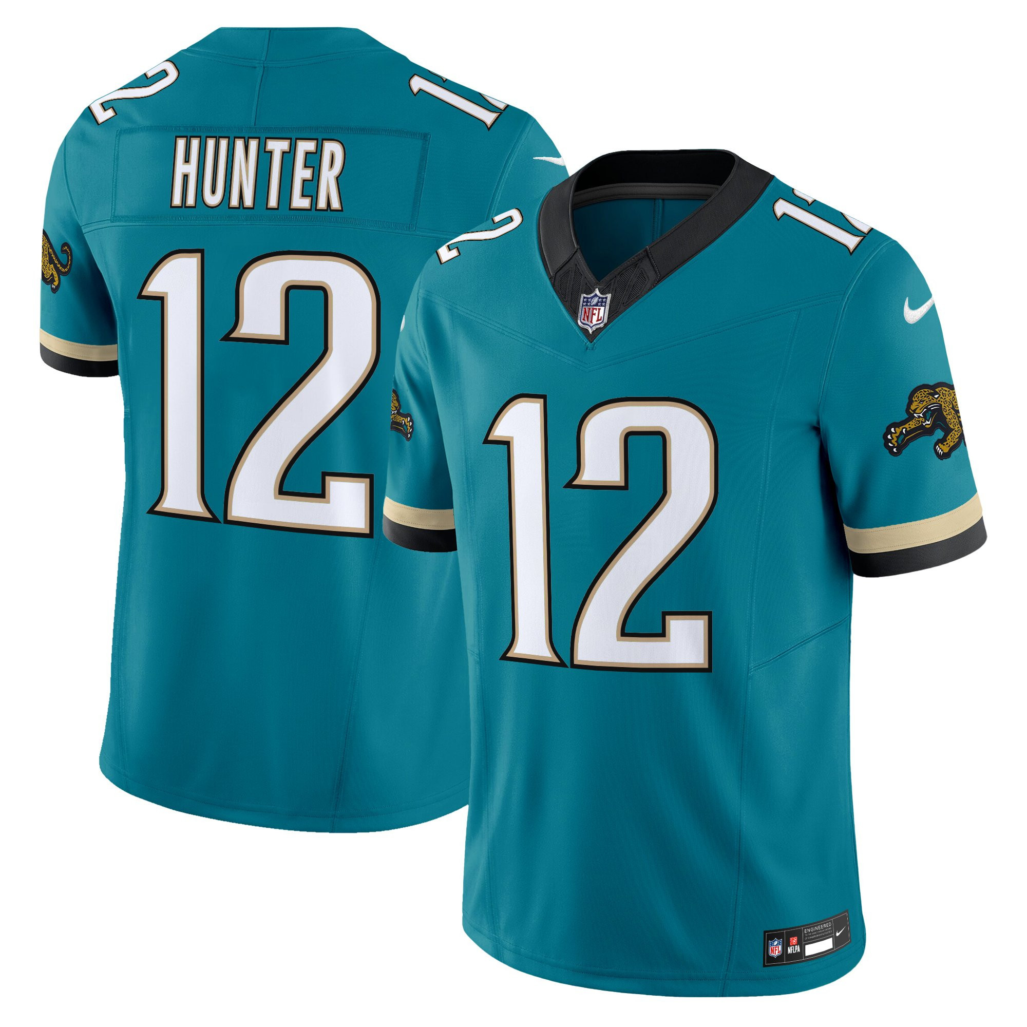 Men’s Jacksonville Jaguars Throwback Vapor Limited Jersey – All Stitched Teal Travis Hunter Jersey