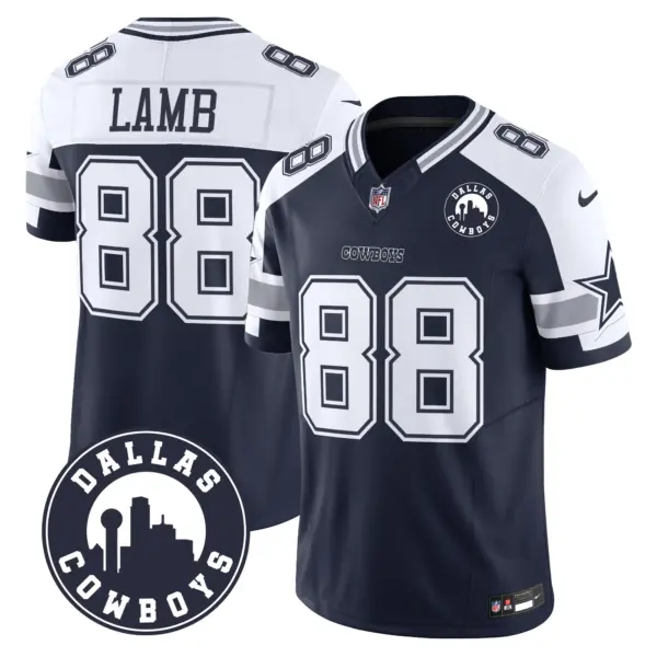 Mens Dallas Cowboys Dallas City Patch Vapor Limited Jersey Ceedee Lamb Jersey Alternate