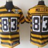 Nike Pittsburgh Steelers #83 Heath Miller Yellow With Black Throwback 80TH Jersey
