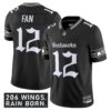 Seattle Seahawks ‘Gothic Rain City Shadows Edition’ Vapor Limited Jersey – All Stitched – Black – 12th Fan Jersey
