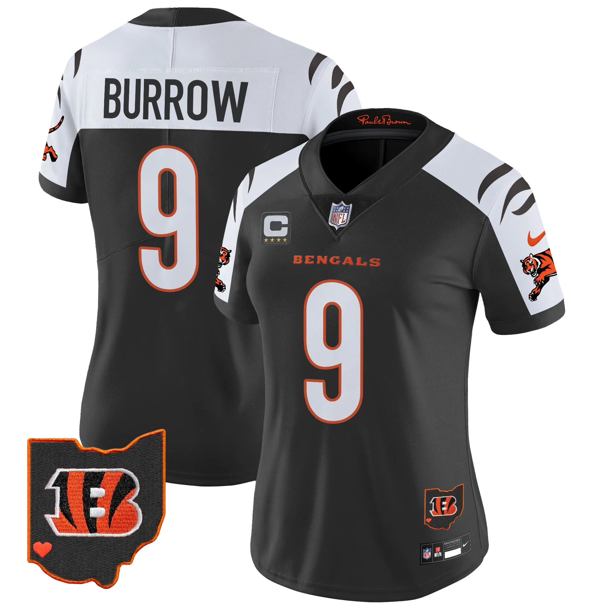 Womens Cincinnati Bengals 2024 Vapor Limited Jersey Joe Burrow Jersey Alternate