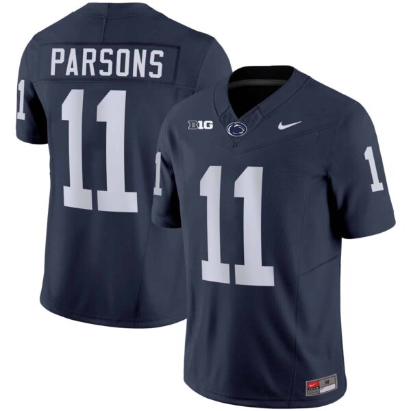 Men’s Penn State Nittany Lions Vapor Limited Jersey – All Stitched – Navy – Micah Parsons