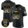 Mens Pittsburgh Steelers Arch Smoke 412 Patch Vapor Limited Jersey Jerome Bettis Jersey Black
