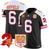 Men’s Tampa Bay Buccaneers Throwback 50th Season Patch Vapor Limited Jersey – All Stitched Black Aternate Baker Mayfield Jersey