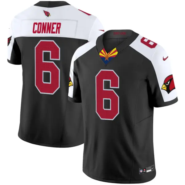 Mens Arizona Cardinals 2024 Special Vapor Limited Jersey V2 James Conner Jersey Black Alternate