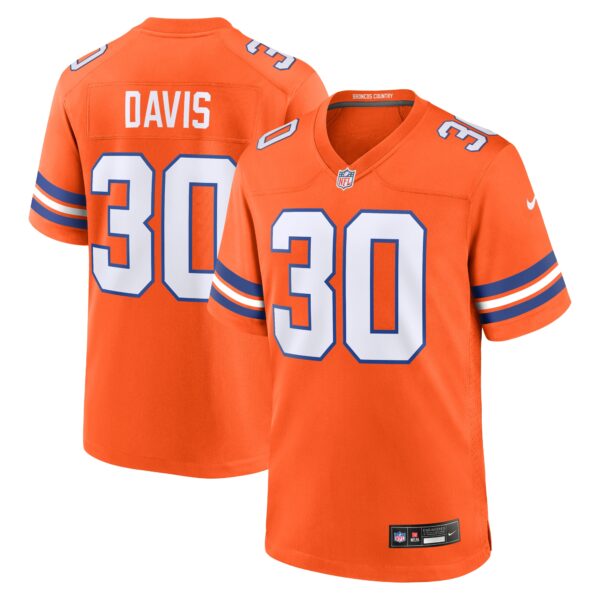 Terrell Davis Denver Broncos Nike Mile High Collection 1977 Throwback Retired Player Game Jersey Orange