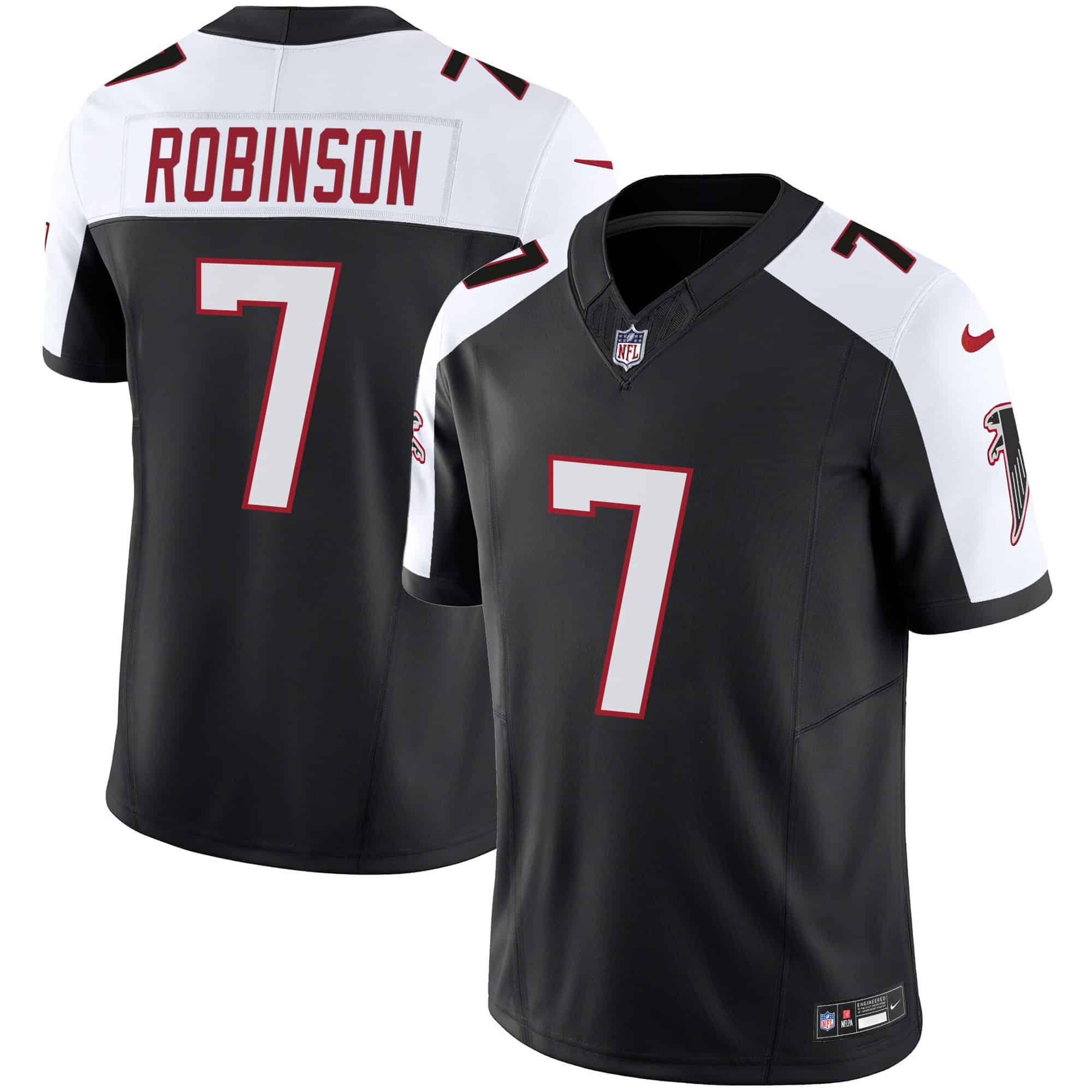 Men’s Atlanta Falcons Vapor Limited Jersey – All Stitched – Alternate – Bijan Robinson
