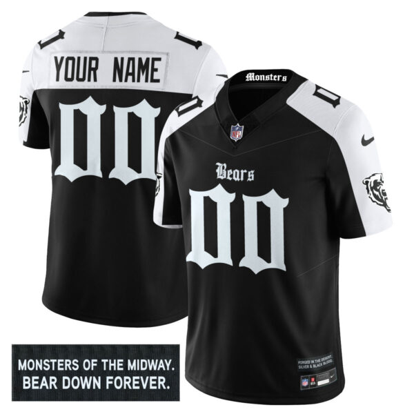 Chicago Bears ‘Gothic Monsters Edition’ Vapor Limited Custom Jersey – All Stitched Men Black Alternate Jersey