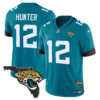 Men’s Jacksonville Jaguars Florida Patch Vapor Jersey – All Stitched Teal Travis Hunter Jersey