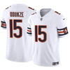 Men’s Chicago Bears #15 Rome Odunze White 2024 Draft F.U.S.E. Vapor Football Stitched Jersey