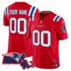 Patriots Massachusetts Patch Vapor Custom Jersey – All Stitched – Youth – Red