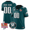 Philadelphia Eagles Super Bowl LIX Champions Custom Jersey – All Stitched – Green Jersey