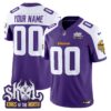 Minnesota Vikings King Of The North Patch Vapor Limited Custom Jersey V2 – All Stitched – Purple Alternate Jersey
