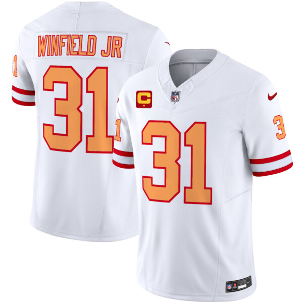 Men’s Tampa Bay Buccaneers Throwback Vapor Limited Jersey V2 – All Stitched – White – Antoine Winfield Jr.