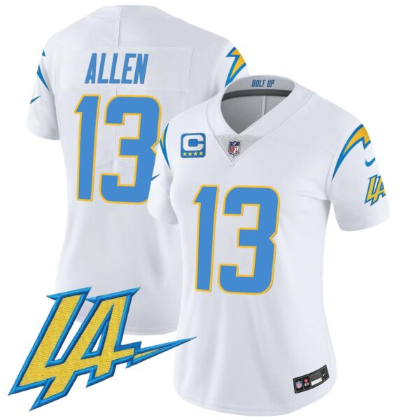 Women’s Chargers Vapor Limited Jersey V2 – All Stitched – White – Keenan Allen