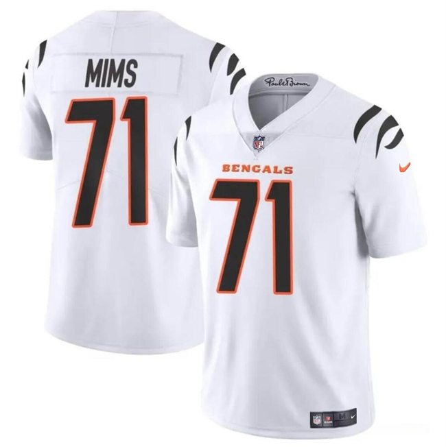 Men’s Cincinnati Bengals #71 Amarius Mims White 2024 Draft Vapor Untouchable Limited Football Stitched Jersey